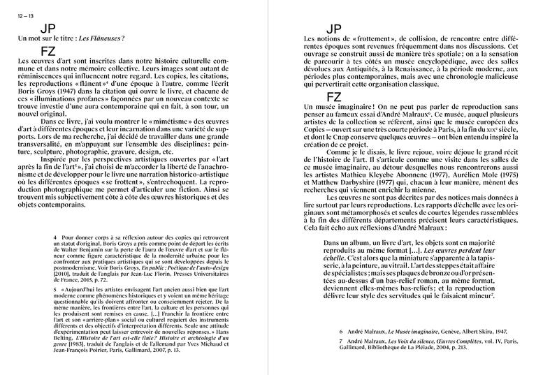 Double page du livre Les Flâneuses de Francesca Zappia