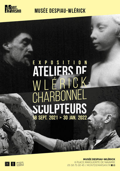 Affiche de l'exposition Wlerick-Charbonnel, Ateliers de Sculpteurs